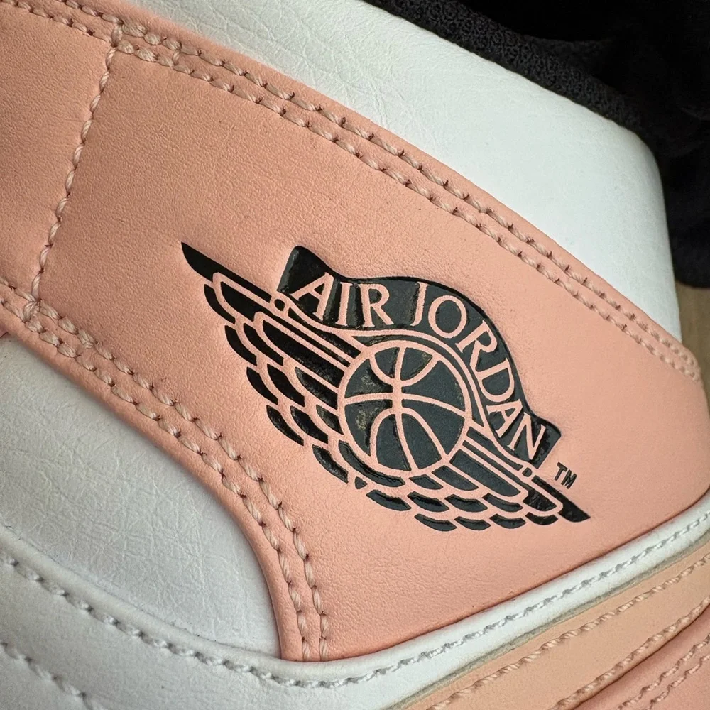 Air Jordan High-Top Sneakers in Black and Pink - Picture 4 of 12